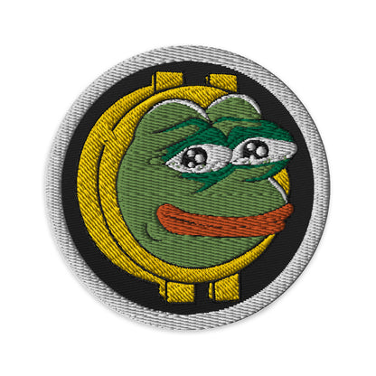 Pepe Coin Embroidered Patch