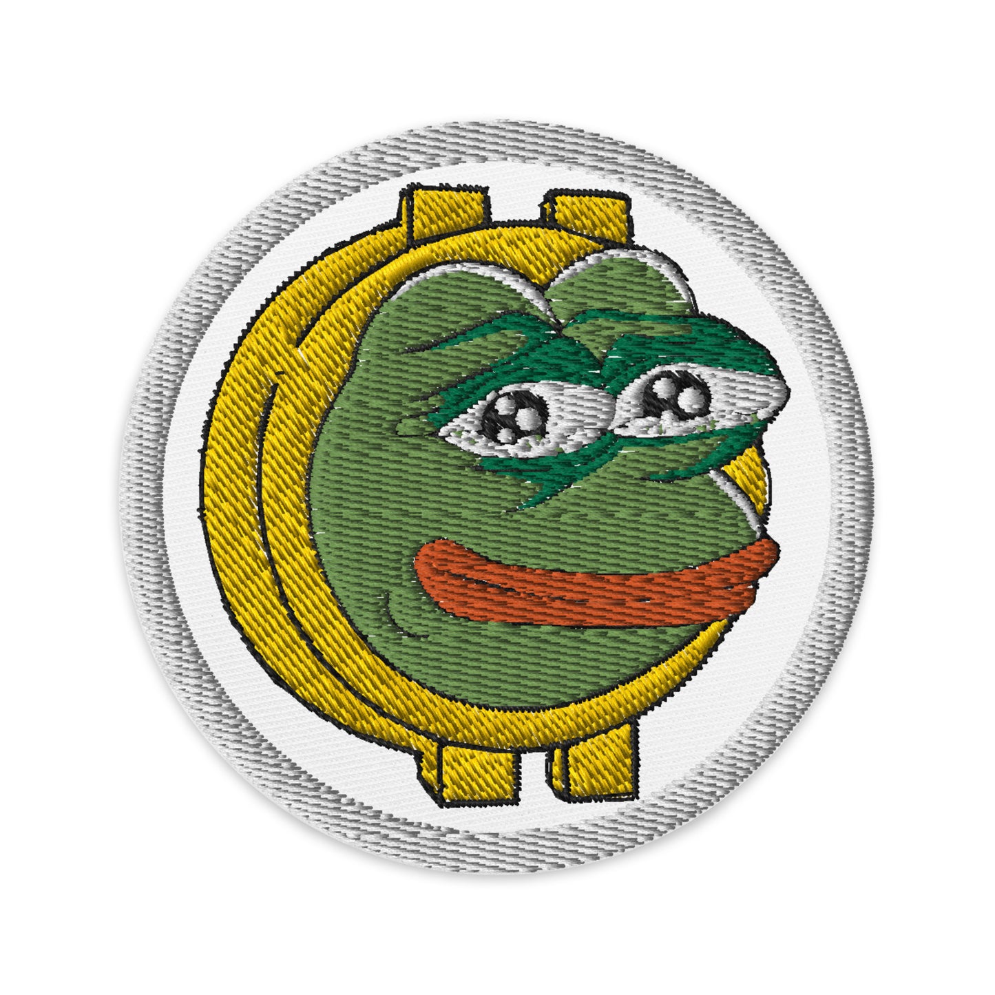 Pepe Coin Embroidered Patch